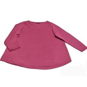 Lane Bryant Women's 22/24 Sweater Red Boat Neck Long Sleeve 100% Acrylic